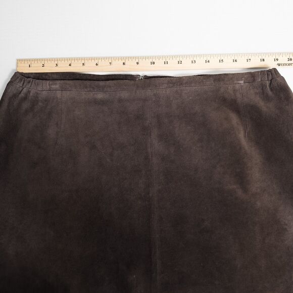 Vintage St Johns Bay Washable Suede Maxi Skirt Womens 20W Cowgirl Western Boho - Picture 4 of 16